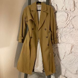 Nili Lotan for Target Khaki Trench Coat Size Small